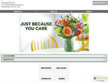 Tablet Screenshot of carismaflorists.com